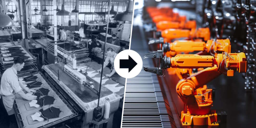 Från människor till robotar – produktionsautomation i fabriken